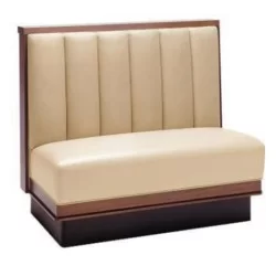 Creme Leder Gepolstert Holz Zeder
