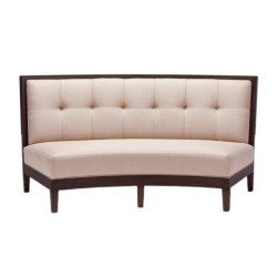 Krem Kumaş DöşemeliKapitoneli Ahşap Cafe Sedir Krem Kumaş DöşemeliKapitoneli Ahşap Cafe Sedir