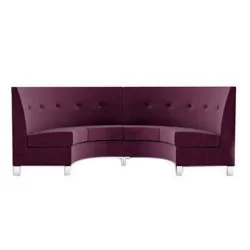 Loca ronde rembourrée en tissu violet