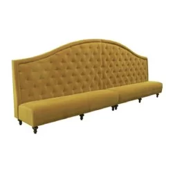 Sarı Parça Kapitoneli Divan