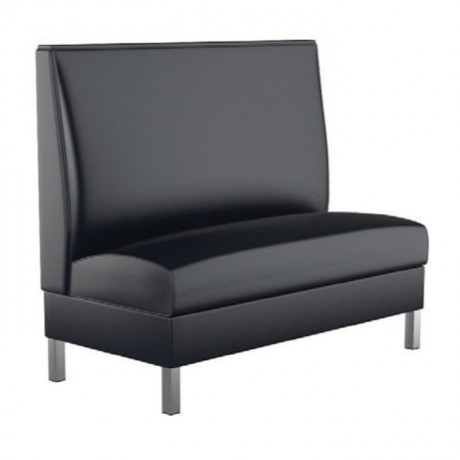 Black Leather Upholstered Couch