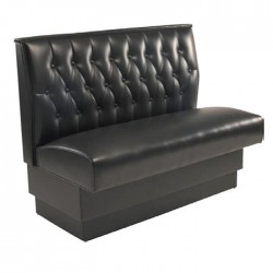 Black Leather Quilted Booths