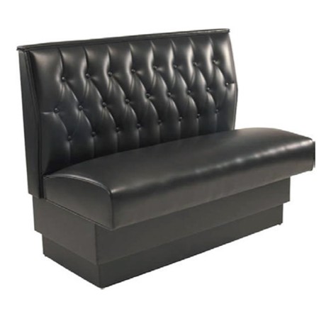 Black Leather Quilted Booths Black Leather Quilted Booths