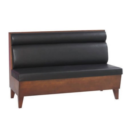 Black Upholstered Wooden Cafe Booths Black Upholstered Wooden Cafe Booths