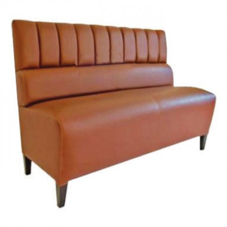 Taba Leather Colored Cafe Booth