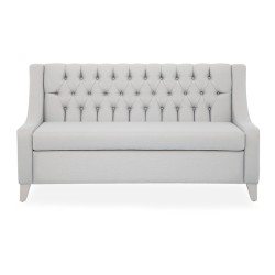 Açık Gri Kumaş Döşemeli Kapitoneli Cafe Otel Restoran Sedir Açık Gri Kumaş Döşemeli Kapitoneli Cafe Otel Restoran Sedir