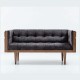 Patterned Wooden Facade Sofa Couch Booth