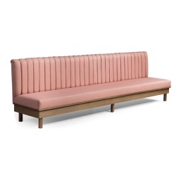 Dilimli Sırtlı Yavruağzı Kumaş Döşemeli Uzun Boydan Boya Cafe Sediri Dilimli Sırtlı Yavruağzı Kumaş Döşemeli Uzun Boydan Boya Cafe Sediri