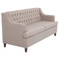 Kapitoneli Sırtlı Krem Rengi Döşemeli Sedir Koltuk Otel Restoran Sediri Kapitoneli Sırtlı Krem Rengi Döşemeli Sedir Koltuk Otel Restoran Sediri