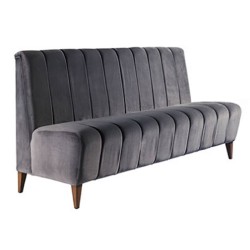 Koyu Gri Dilimli Retro Ahşap Ayaklı Restoran Sediri Koyu Gri Dilimli Retro Ahşap Ayaklı Restoran Sediri