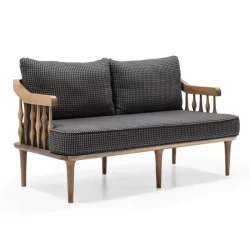 Accoudoir en bois à pattes rétro Cafe Restaurant Fauteuil de luxe en cèdre