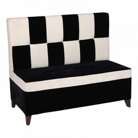 Black and White Checkered Armchair Booths