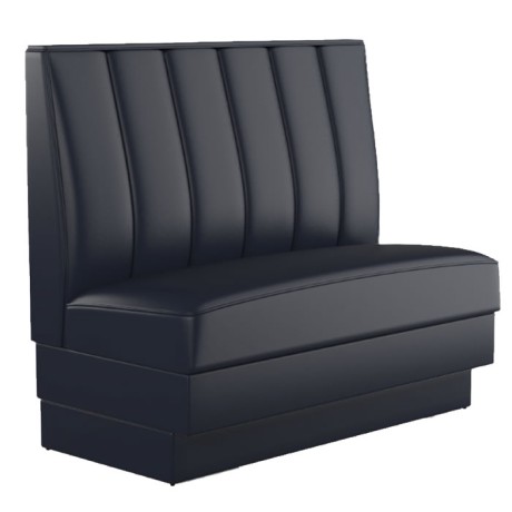 Black Leather Coated Sliced Backrest Cafe Booths Black Leather Coated Sliced Backrest Cafe Booths