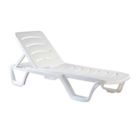 White Plastic Beach Sunbed