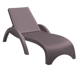 Brown Plastic Injection Rattan Lounge Chair Brown Plastic Injection Rattan Lounge Chair