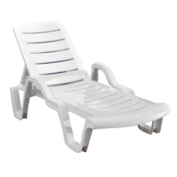 White Plastic Pool Sea Sunbed Mit Armlehne White Plastic Pool Sea Sunbed Mit Armlehne