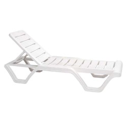 White Hotel Pool Armless Sunbed White Hotel Pool Armless Sunbed