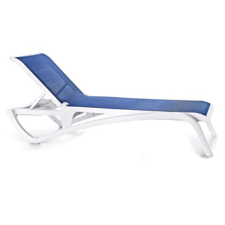 Mesh White Plastic Hotel Sunbed