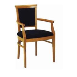 Black Fabric Upholstered Wooden Colorful Classic Armchair Black Fabric Upholstered Wooden Colorful Classic Armchair