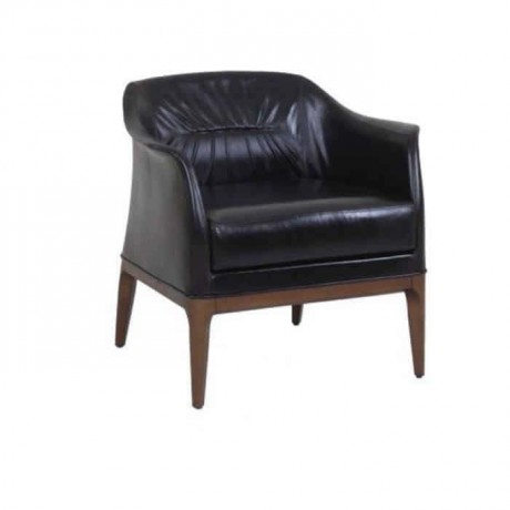 Black High Gloss Leather Upholstered Polyurethane Chair