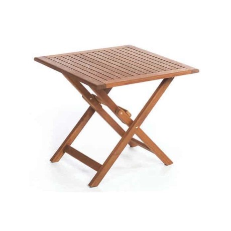 Square Teak Table with Folding Leg