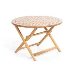 Table pliante ronde en teck