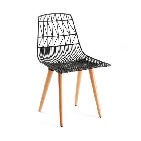 Retro Wooden Leg Wire Chair Sale