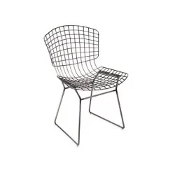 Metallsticksschwarz Painted Cafe Otel Restaurant Wire Chair Metallstab