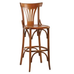 Wooden Thonet Polished Bar Chair