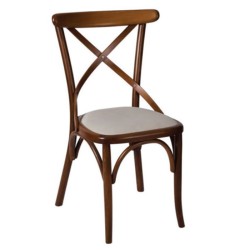 Cross Backed Wooden Thonet Chair Cross Backed Wooden Thonet Chair
