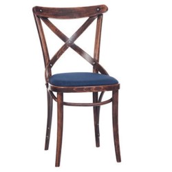 Cross Back Dark Antiqued Wood Thonet Chair Cross Back Dark Antiqued Wood Thonet Chair