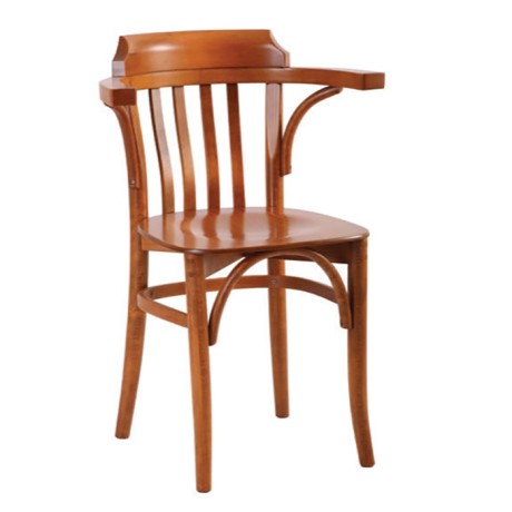 Oak Wooden Thonet Chair with Arm