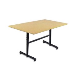80x120 Werzalit Table Top T Shape Legs Restaurant Table 80x120 Werzalit Table Top T Shape Legs Restaurant Table