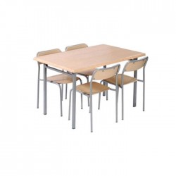 Maple Wood Dining Room Verzalit Table Chair Set
