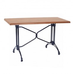 Verzalit Table with Aluminum Legs