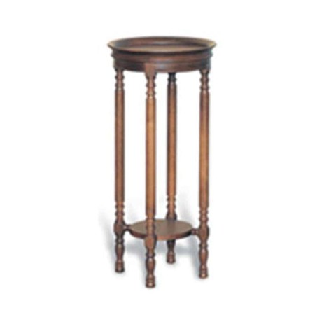 Lathe Wood Leg Side Table