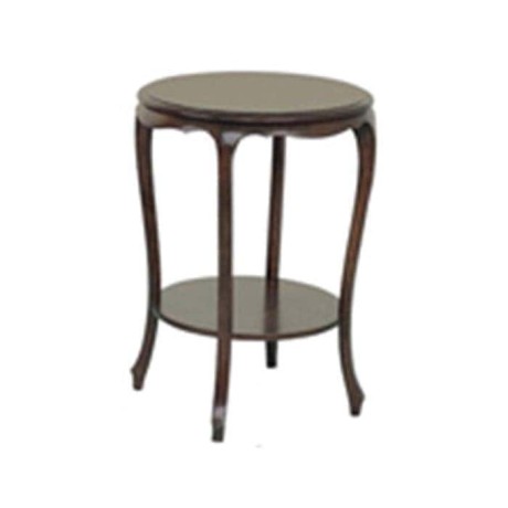 Round Polished Wood Armchair Side Chair