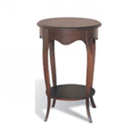 Round Table Top Walnut Painted Side Table