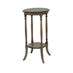 Table d'appoint ronde sculptée à pattes tournées