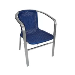 Geflochtene Aluminium Horizontal Arm Chair