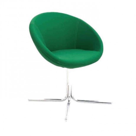 Green Fabric Upholstered Metal Leg Polyurethane Chair