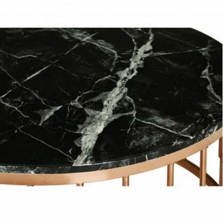 Luxury Round Marble Top Metal Coffee Table Table