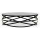 Black Round Modern Coffee Table Table