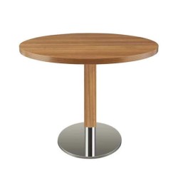 Yuvarlak Mdf Lam Tablalı Cafe Restoran Masası Paslanmaz Metal Ayaklı Yuvarlak Mdf Lam Tablalı Cafe Restoran Masası Paslanmaz Metal Ayaklı