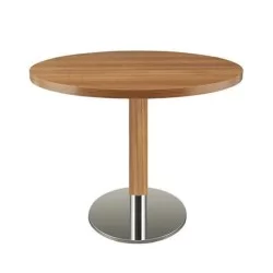 Rund Mdf Lam Tisch Top Cafe Restaurant Tisch Edelstahl Bein