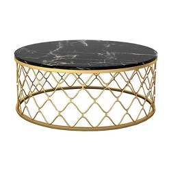 Round Look Mermer Gold Metal Leg Hotel Kafe Restorant Dhomë Ndenjëse Dhomë Ndenjeje Tavolinë kafeje