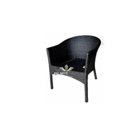Black Rattan Knitted Chair rtt02