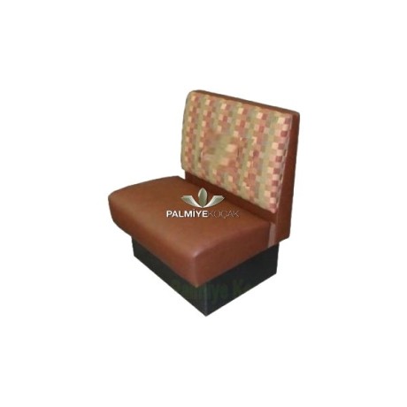 Leather Upholstered Metal Leg Cafe Sodar sed02