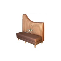 Klasik sırt döşemeli deri oturaklı ahşap ayaklı sedir sed22