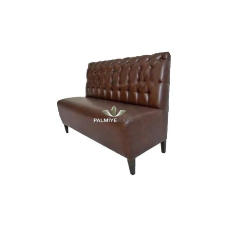 Brown leather upholstered wooden legs cedar ser25